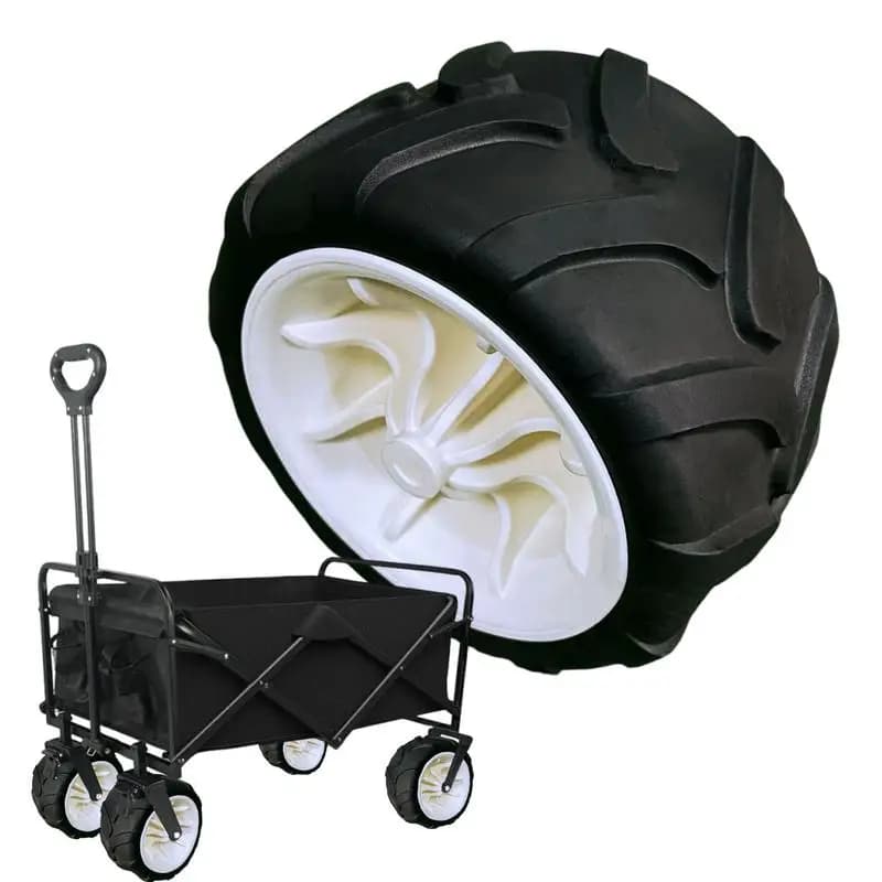 Carrello da 7 pollici Ruota di ricambio Ruote con cuscinetti girevoli a 360 gradi per carrello da campeggio Passeggini da giardino Passeggini