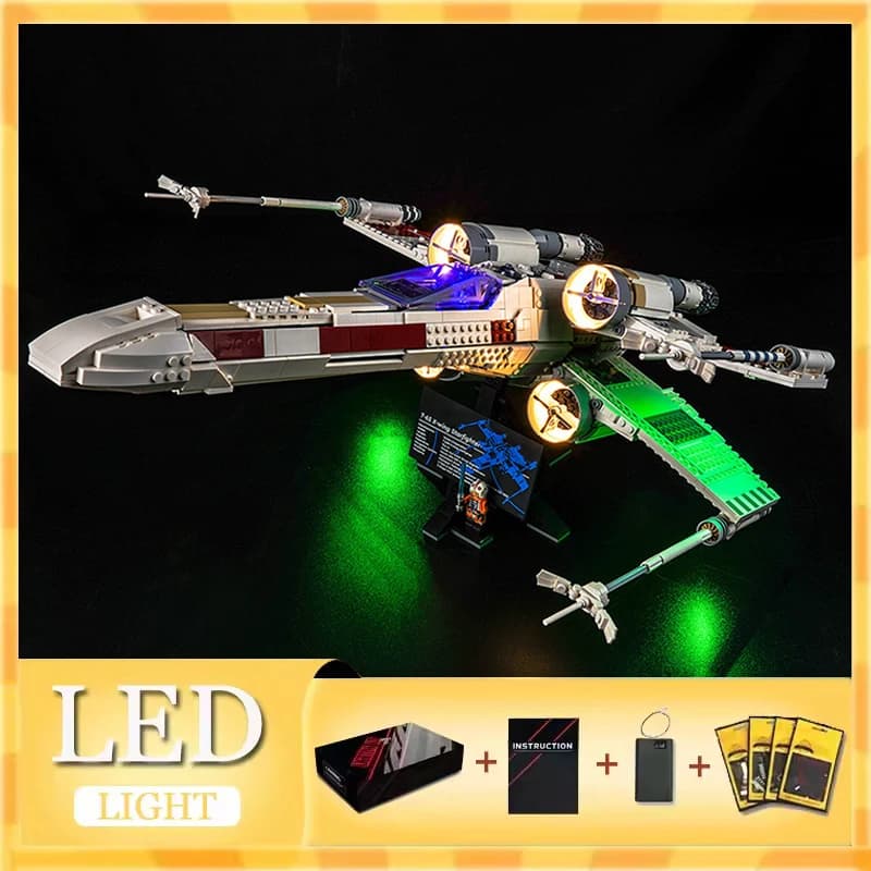 DIY LED Light Kit For LEGO 75355 X-wing Starfighter (Only LED Light,Without Blocks Model)