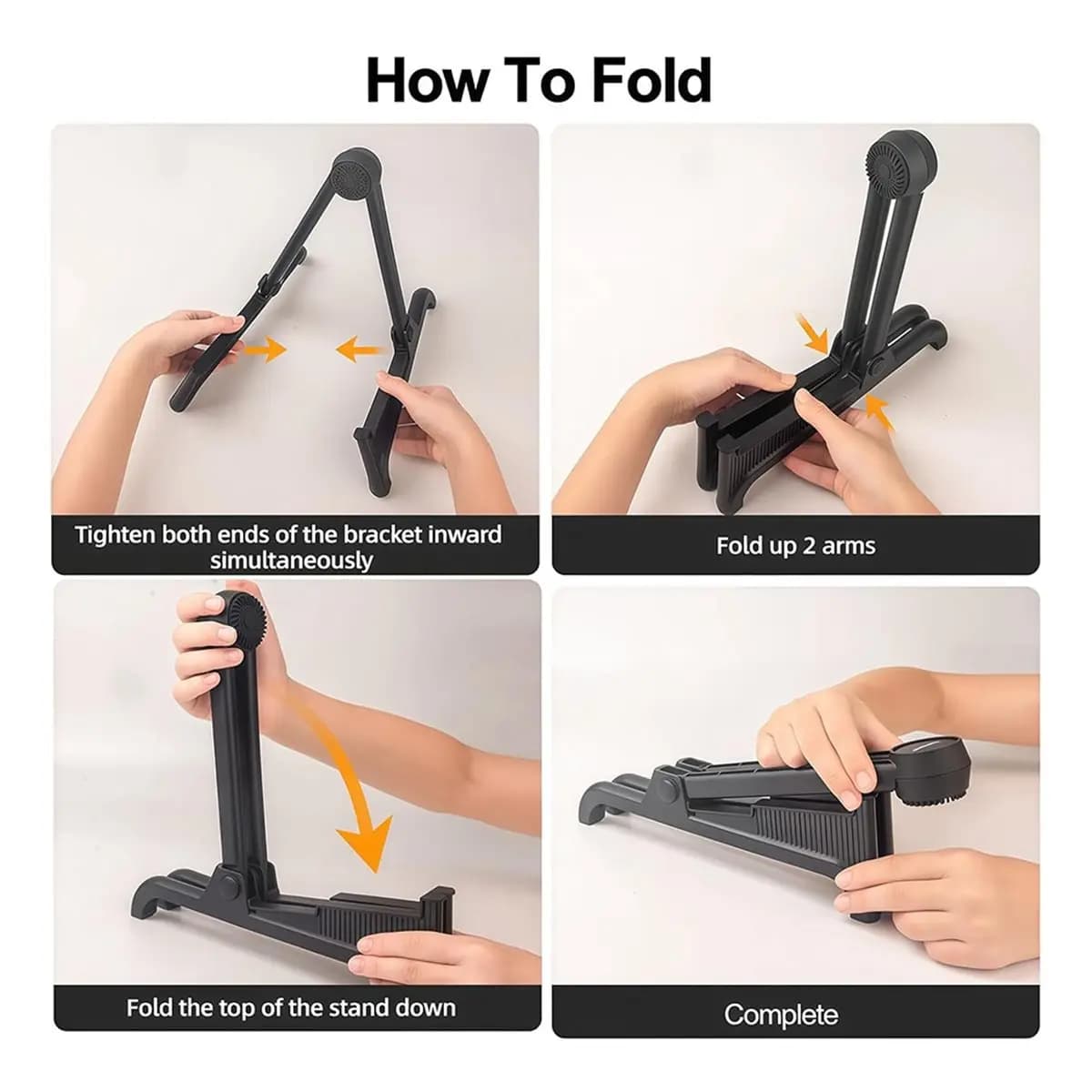 Supporto per Chitarra Classico ABVB a Forma di A, Regolabile, per Chitarre Acustiche ed Elettriche e Ukulele, Pieghevole da Pavimento