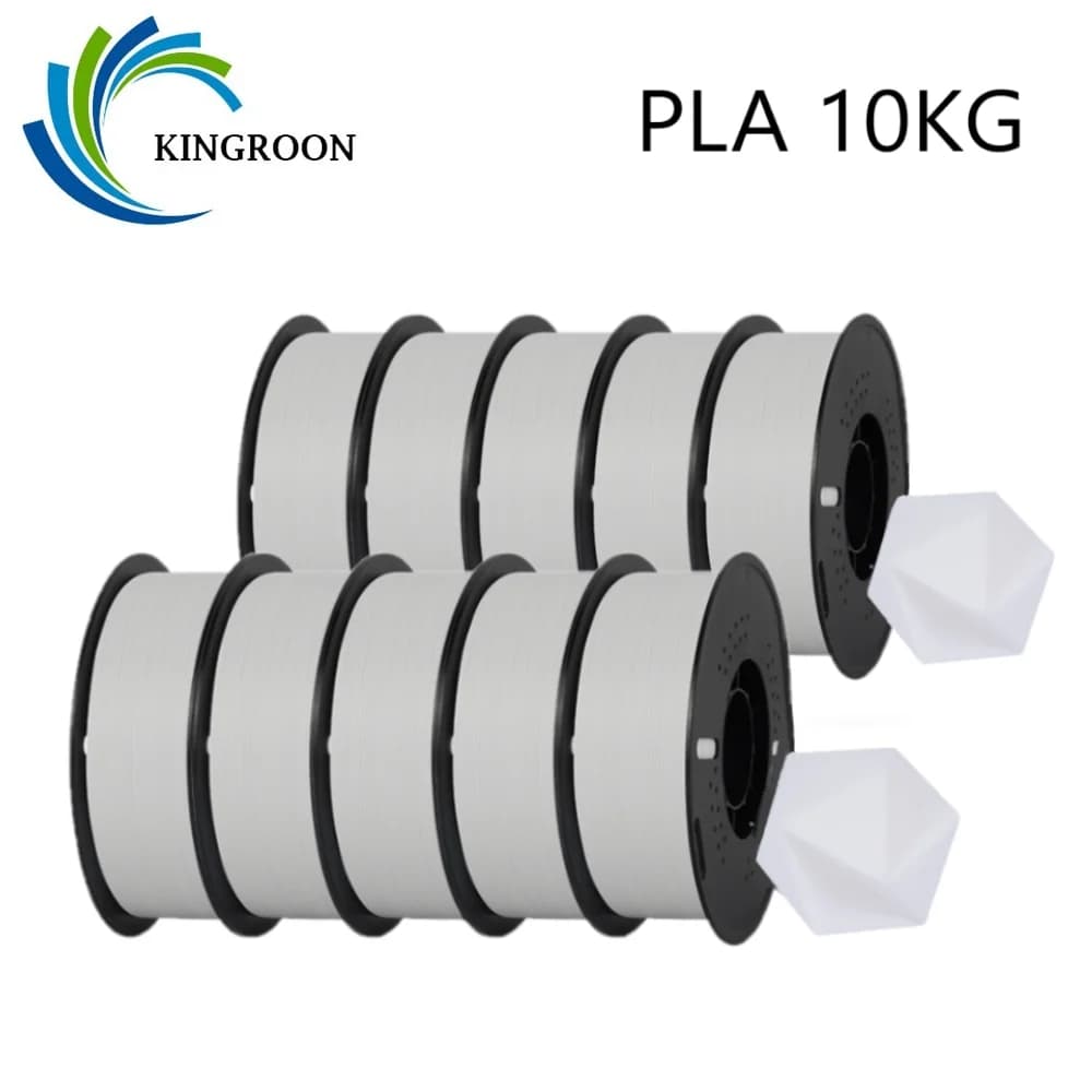 KINGROON Filament PLA 10KG 1.75mm 10 Rolls Enlarged Plastic PLA 100% No Bubble Filament for 3D Printer Local Store Fast Shipping
