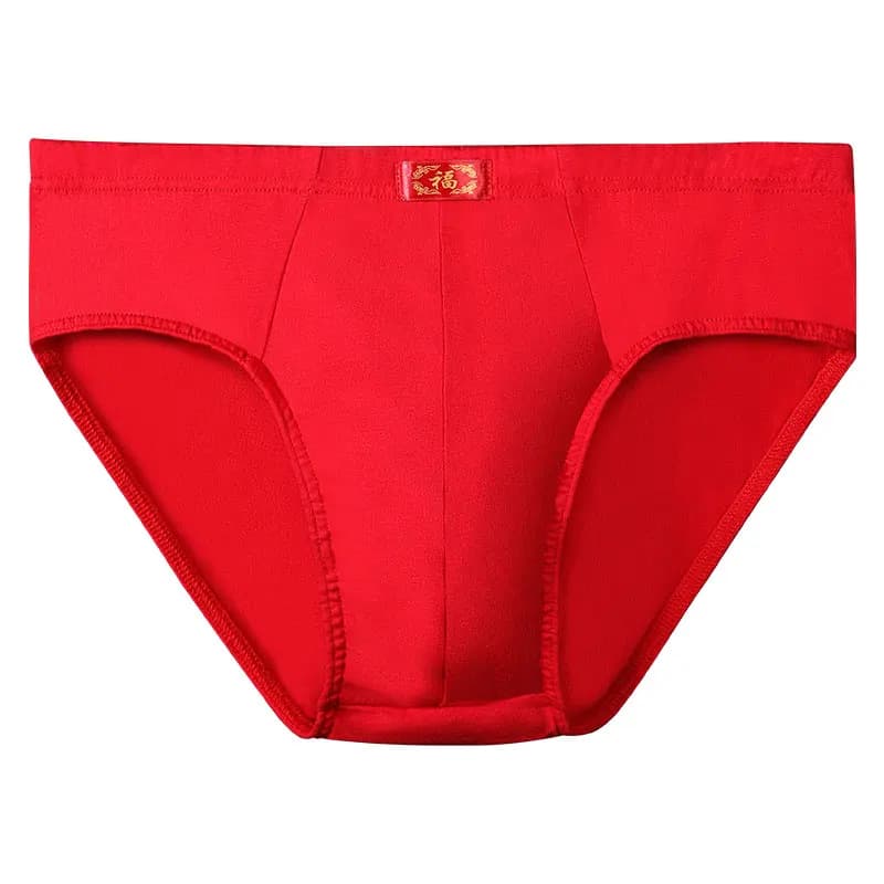3pc Cotton skin-friendly red boxers, warm and sensitive skin in winter