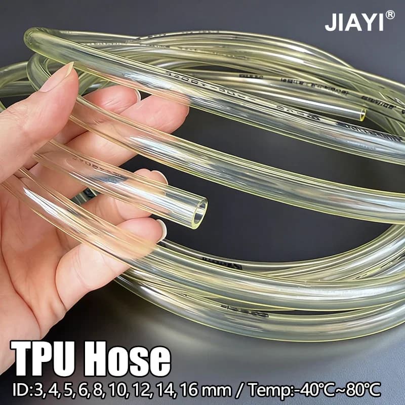 Flexible Tube in TPU Yellow Anti-corrosion, Oil Resistant and Lost, Internal Diameter 3~16mm, Length 50cm-3M, Suitable for ATV, Moto, Lawnmower, Garden Fuel Pipe