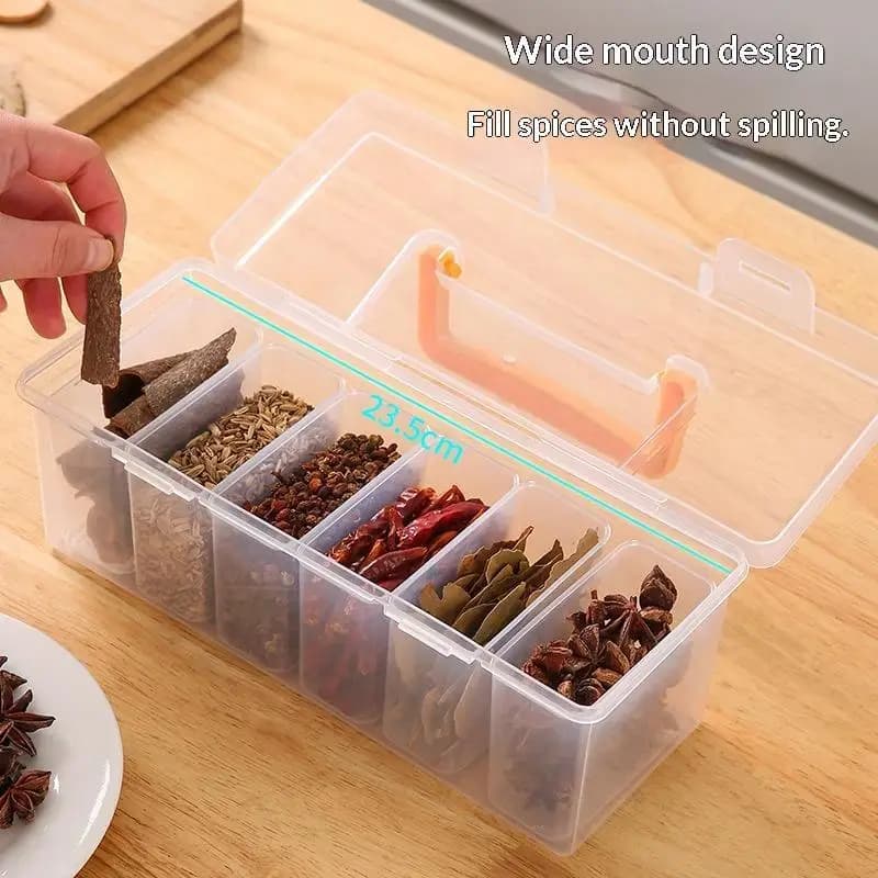 【New】7-Piece Tool Organizer Set Transparent Storage Box With Dividers-Portable Case For Spices Beads Small Hardware Accessories