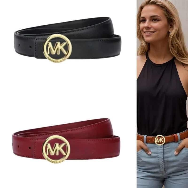 Brand new Michael Kors women's gold belt wallet MK luxury classic logo smooth buckle multifunctional belt wallet