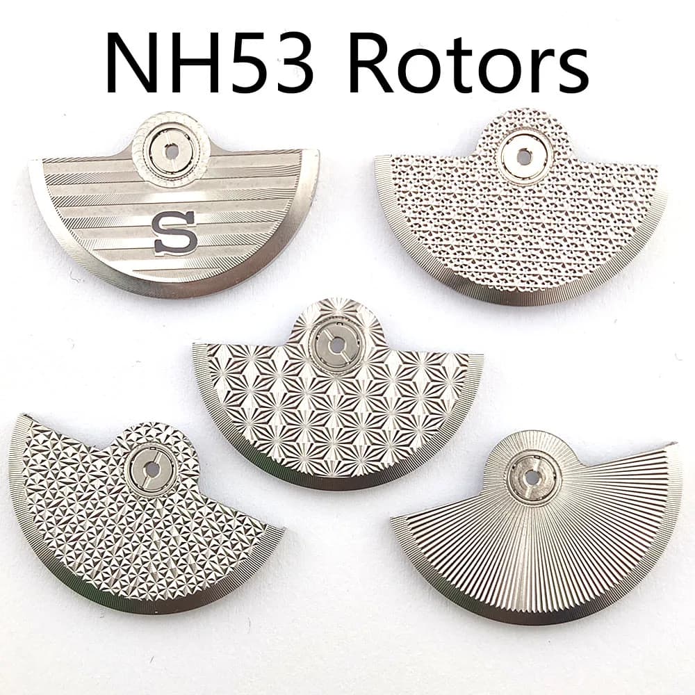 5 Styles Silver NH35 Watch Movement Metal Rotor Oscillating Weight Rotor Fit NH34 NH35 4R Watch Movement Watch Replacement Rotor
