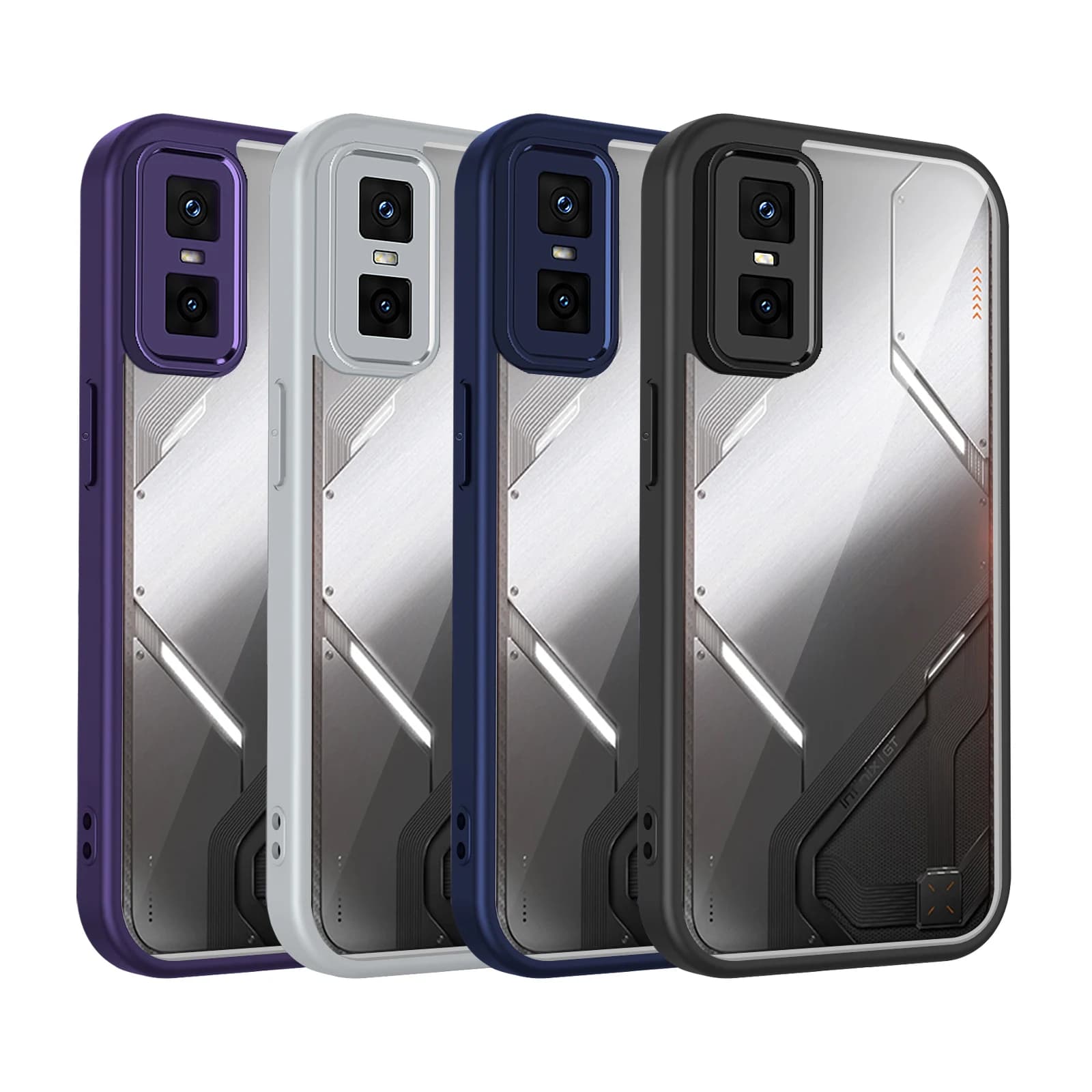 Custodia per Infinix GT 30 Pro, Cover per telefono Infinix GT 30 Pro, Cover GT30Pro, Paraurti in silicone con cuscino d'aria, Cover posteriore trasparente opaca rigida