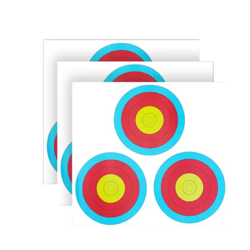 【SPECIAL】Archery Targets Paper 50Pcs 3 Spot, Bow And Arrow For Hunting Backyard Practice Accessories