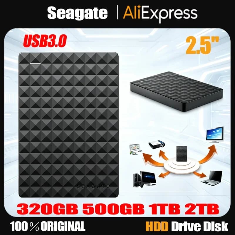 For Seagate For OEM Expansion HDD Drive Disk 320GB 500GB 1TB 2TB USB3.0 External HDD 2.5" Portable External Hard Disk