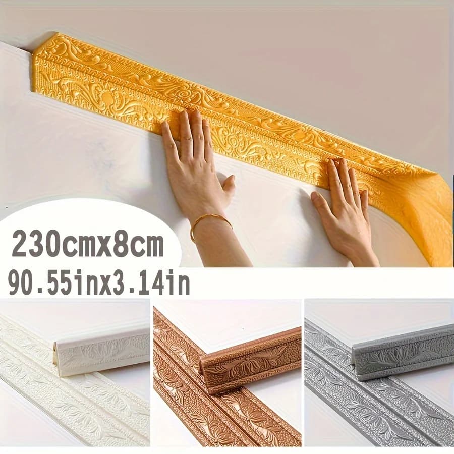 230 cm foam wall edge stickers can be folded in half Waterproof self-adhesive wall sticker for corner skirt for life HomeDecor