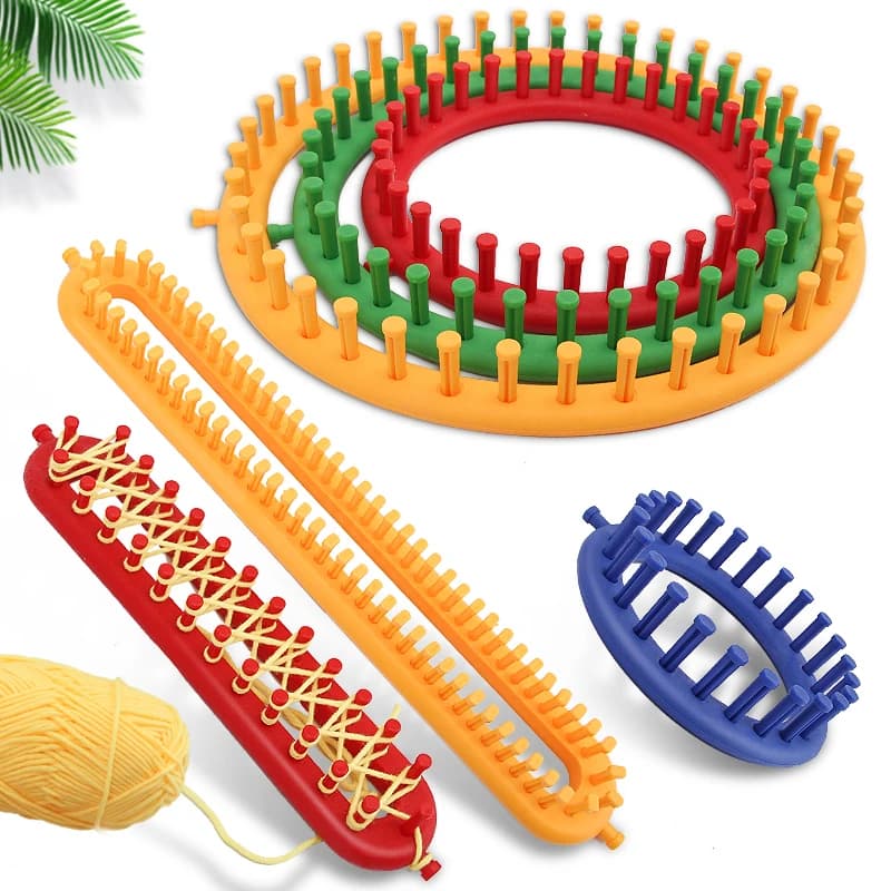 1 Set Round Knitting Loom Craft Yarn Kit DIY Tool Crochet Hook Needles Hat Scarf Stitching Shawl Sweater Sock Blankets Knitter