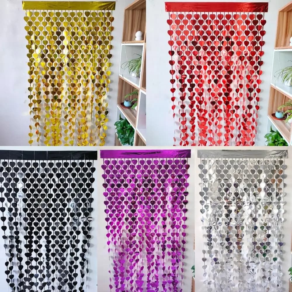 Baby Shower Glitter Tenda per porta festa 1x2m Frangia Amore Sfondo muro Shimmer Decorazioni per matrimoni Decorazione di compleanno