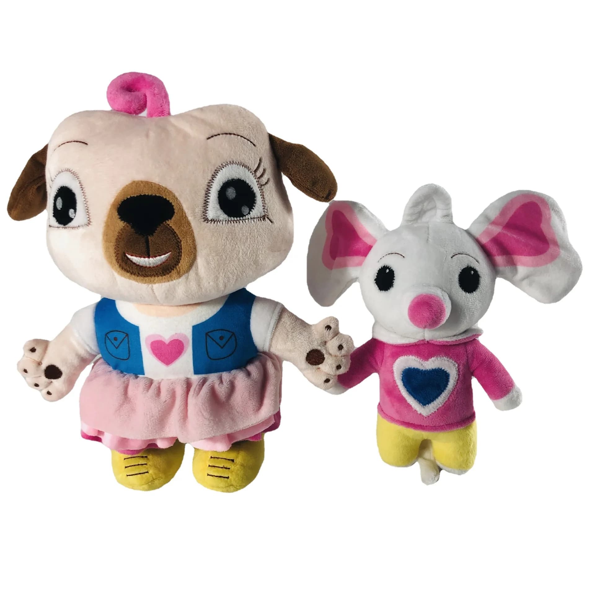 Nuovi giocattoli di peluche con patatine e patate, bambola di peluche, cartone animato, carlino, cane e topo, peluche per il regalo di Natale di compleanno