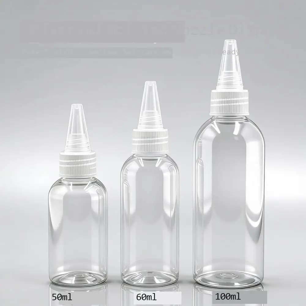 50 Pcs 50ml 60ml 100ml Pointed Nozzle Squeeze Bottle Leak Empty Refillable Container Essential Oil Kitchen Oil Dispensing
