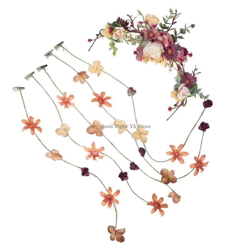 Accessori per lo styling dei capelli, copricapo fiori da sposa, per feste matrimonio e raduni festival