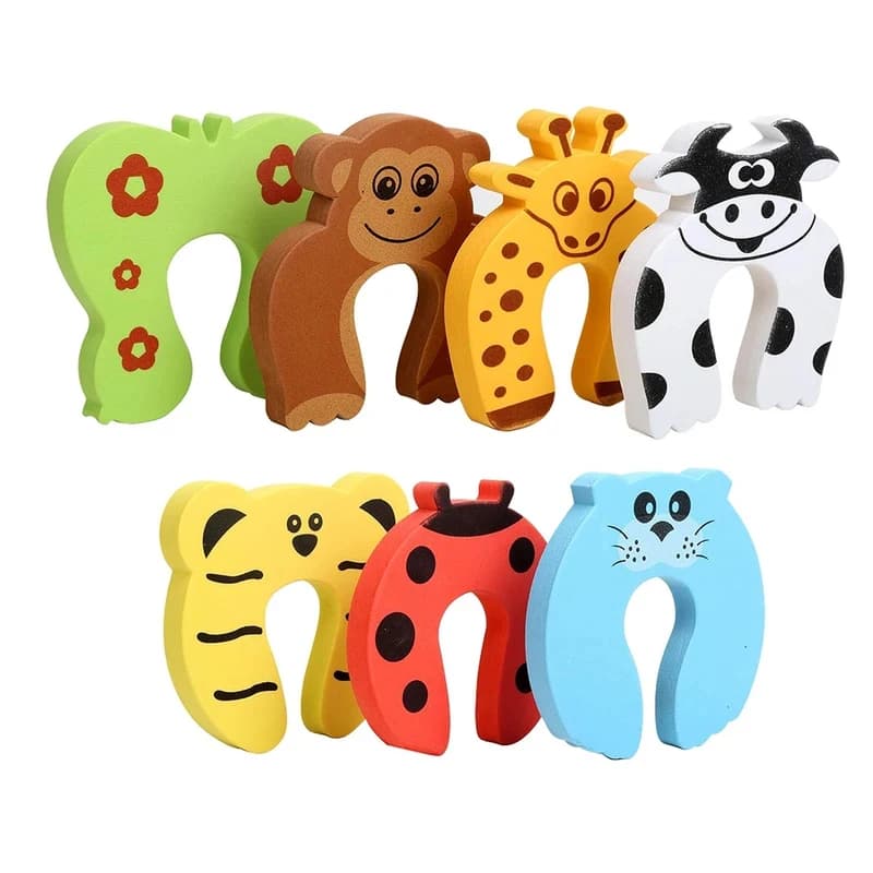 5-30 Pezzi Fermaporta di Sicurezza per Bambini, Protezione Anti-Pizzicamento per Mobili, Simpatici Animali, Blocco di Sicurezza per Bambini, Protezione Dita