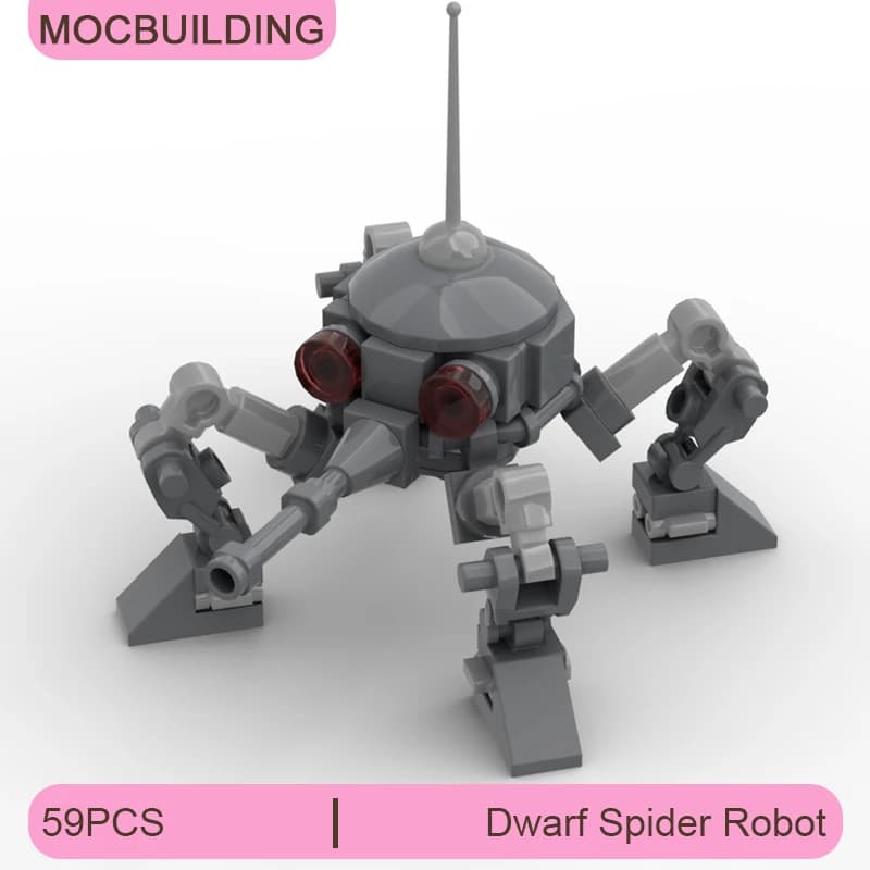 Blocchi da Costruzione MOC, Modello Robot Ragno Nano, Kit di Assemblaggio Fai-da-Te, Collezione Spaziale, Giocattoli Educativi Creativi, Regalo, 59 Pezzi
