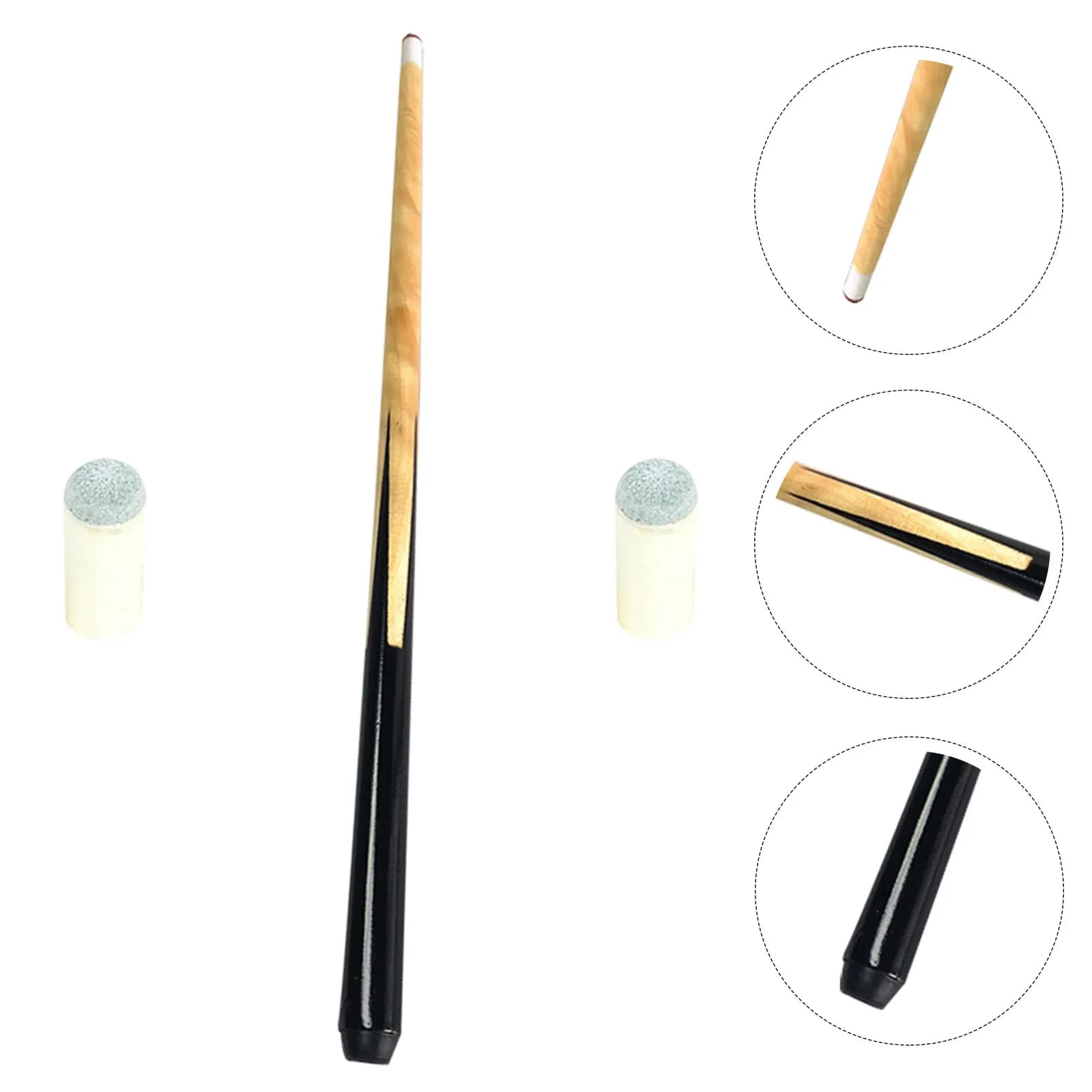 Set di 1 Stecca da Biliardo Corta in Legno con Impugnatura Comoda per Colpi Precisi, Perfetta per Principianti e Bar