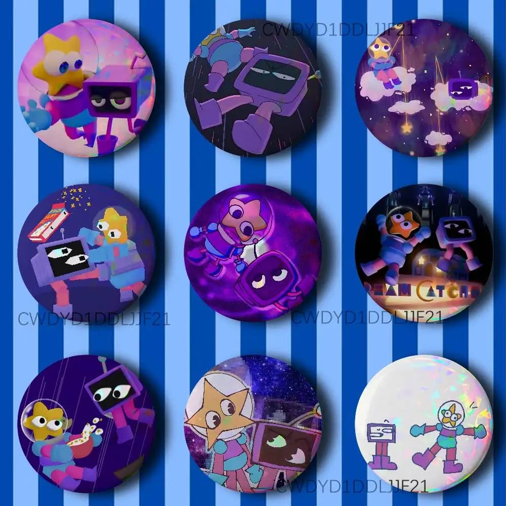 TDCS D-Dream C-Catchers TV Star Button Pins Tinplate Brooches Cartoon Creative Badge for Backpack Clothes Decor