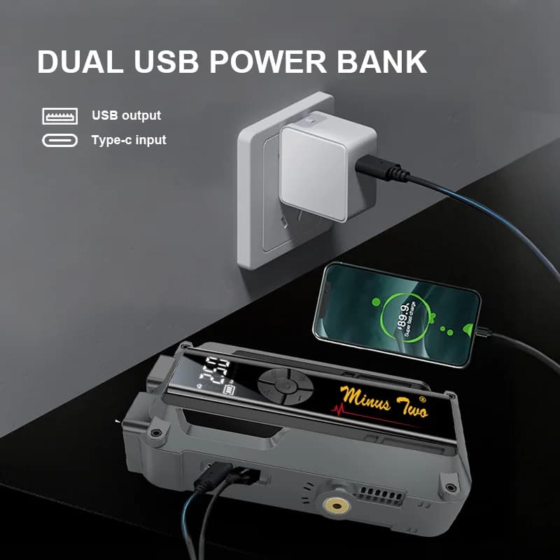 Avviatore di Emergenza 4 in 1 con Compressore d'Aria, Booster per Batteria Auto 1000A di Picco, Power Bank Portatile per Motori a Benzina e Diesel