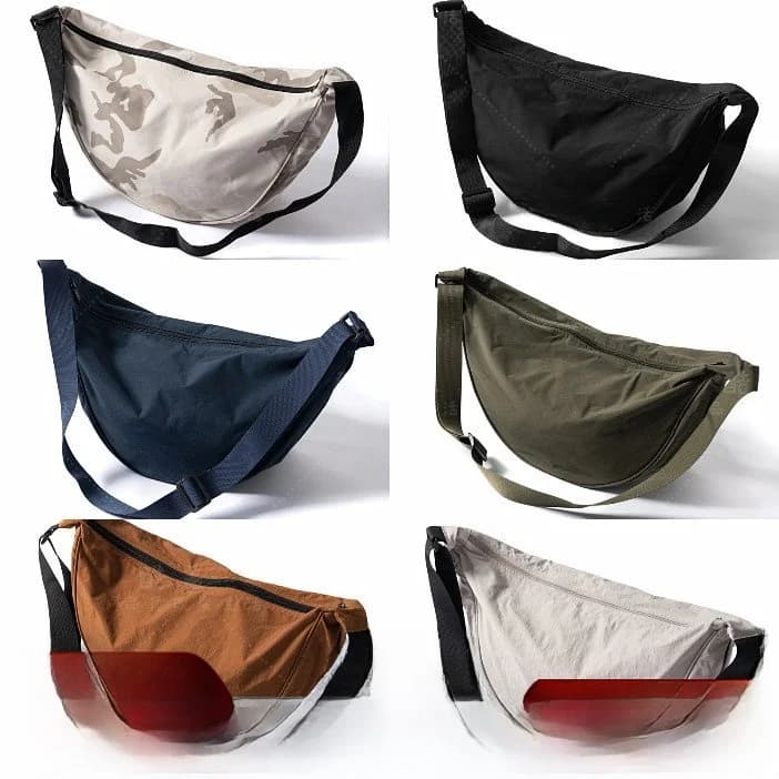 Casual Dumpling Shape Crossbody Bag Unisex Shoulder Bag Six Colors Available for Couples Fashionable Leisure Handbag