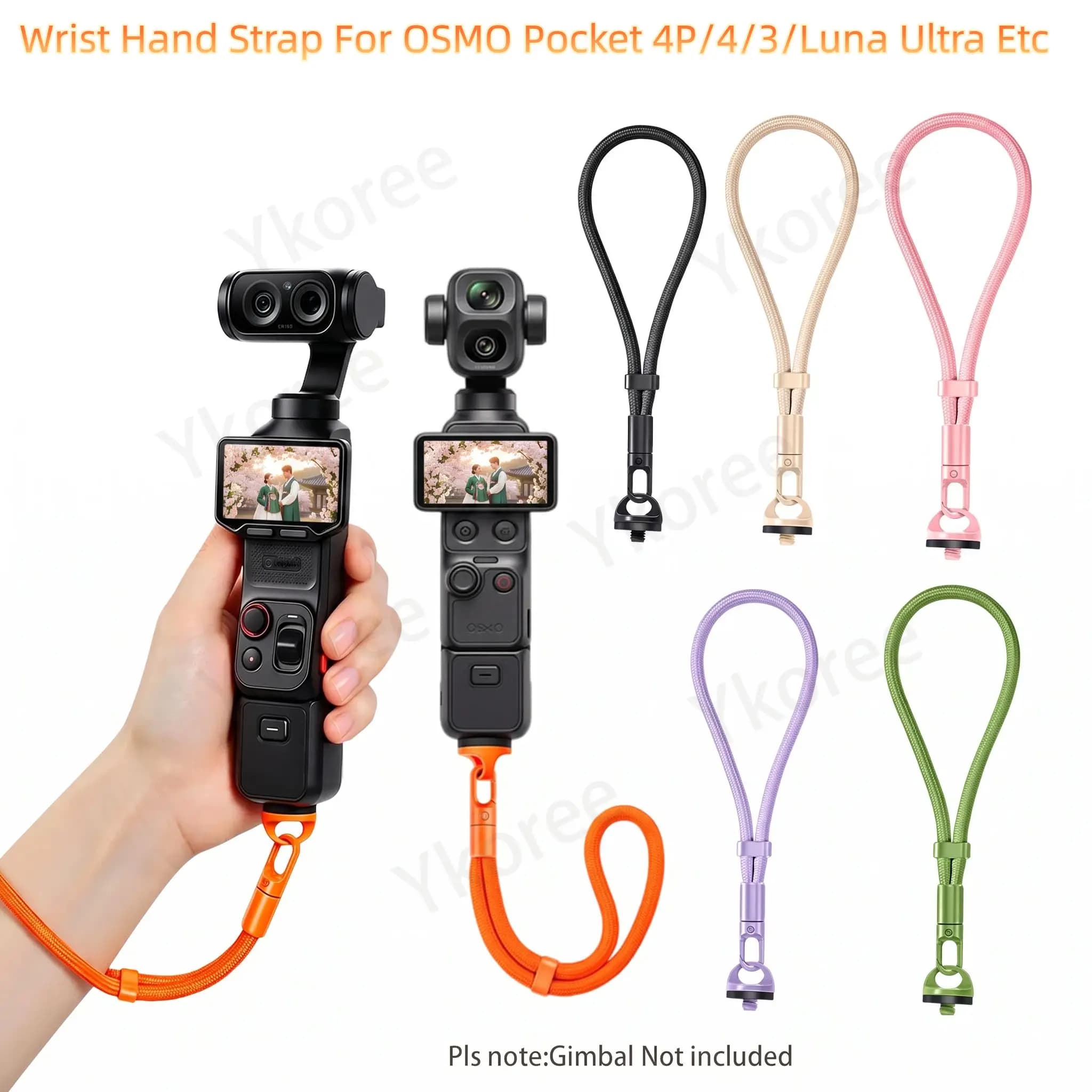Anti-lost Wrist Hand Strap For DJI OSMO Pocket 4 Pro/4/3/insta360 Luna Ultra/X5/X6 with 1/4 Screw Rope Belt Lanyard Accessories