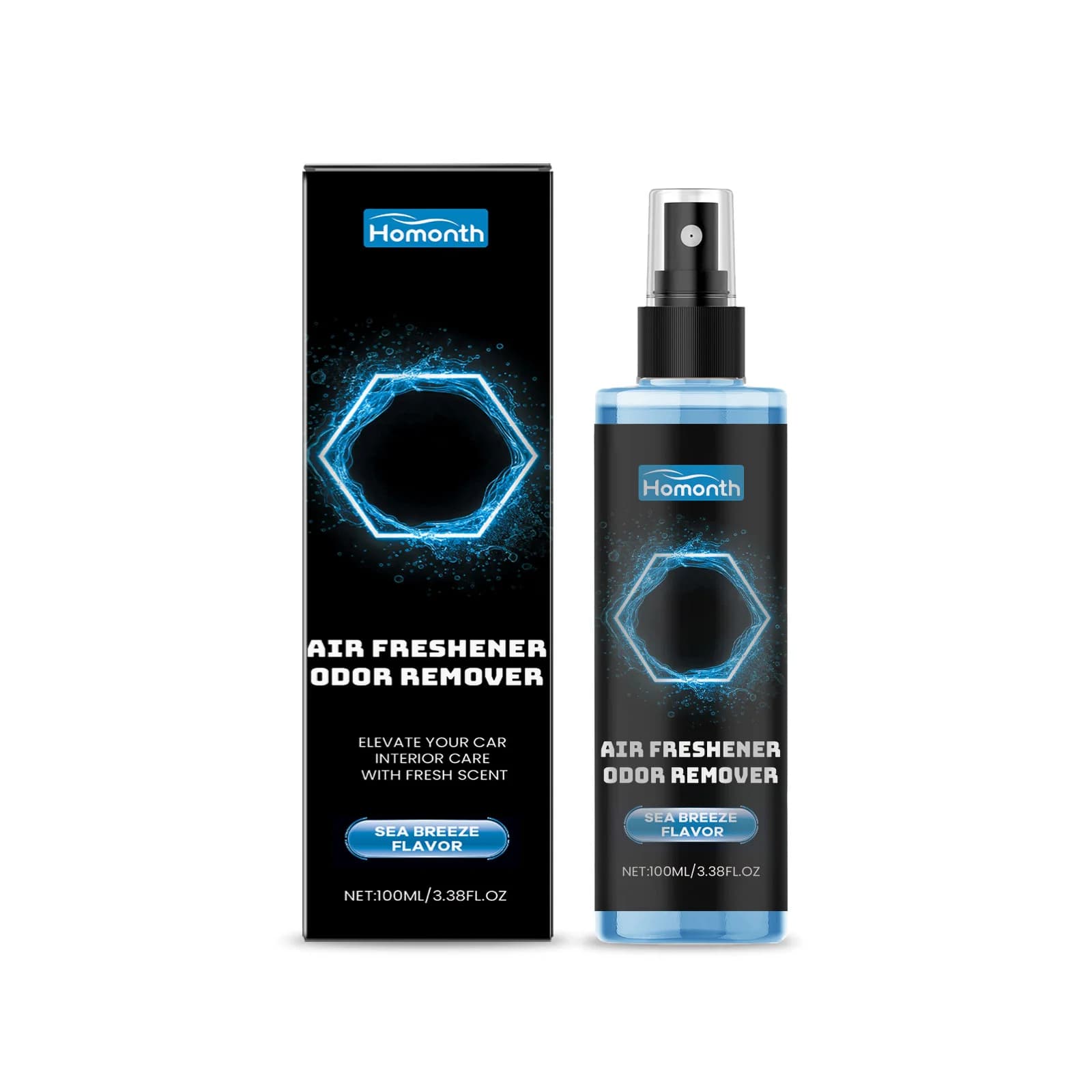 Homonth Sea Flavor Car Air Freshener, Car Fragrance Deodorizer Fresh Air Toilet Deodorizer Spray Household