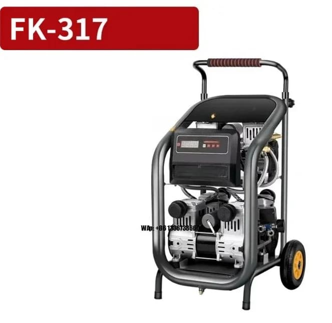 Small Efficient Electric Oil-Free Air Compressor Pump Industrial Grade Real Stone Paint Spray Blowers