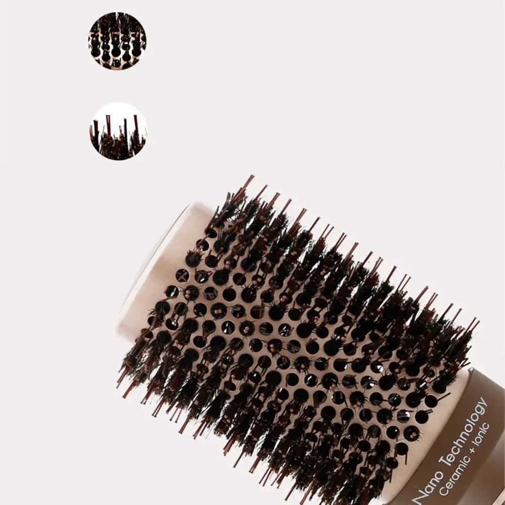 Pettine a Rullo in Ceramica Resistente al Calore, Antiscivolo, per Donna, per Asciugatura, Lisciatura, Arricciatura e Styling, Regalo per la Cura dei Capelli