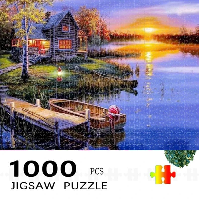 Best Selling Collection Jigsaw Puzzle 1000 Pieces House Landscape Puzzle Home Decor for Adults Game Family Fun Educational Toys
