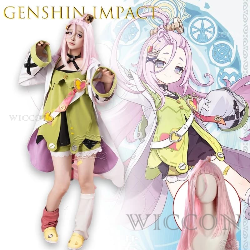 Genshin Impact Aino Costume Cosplay Gioco Anime Gioco di ruolo Set completo Halloween Natale Kawaii Personaggio carino