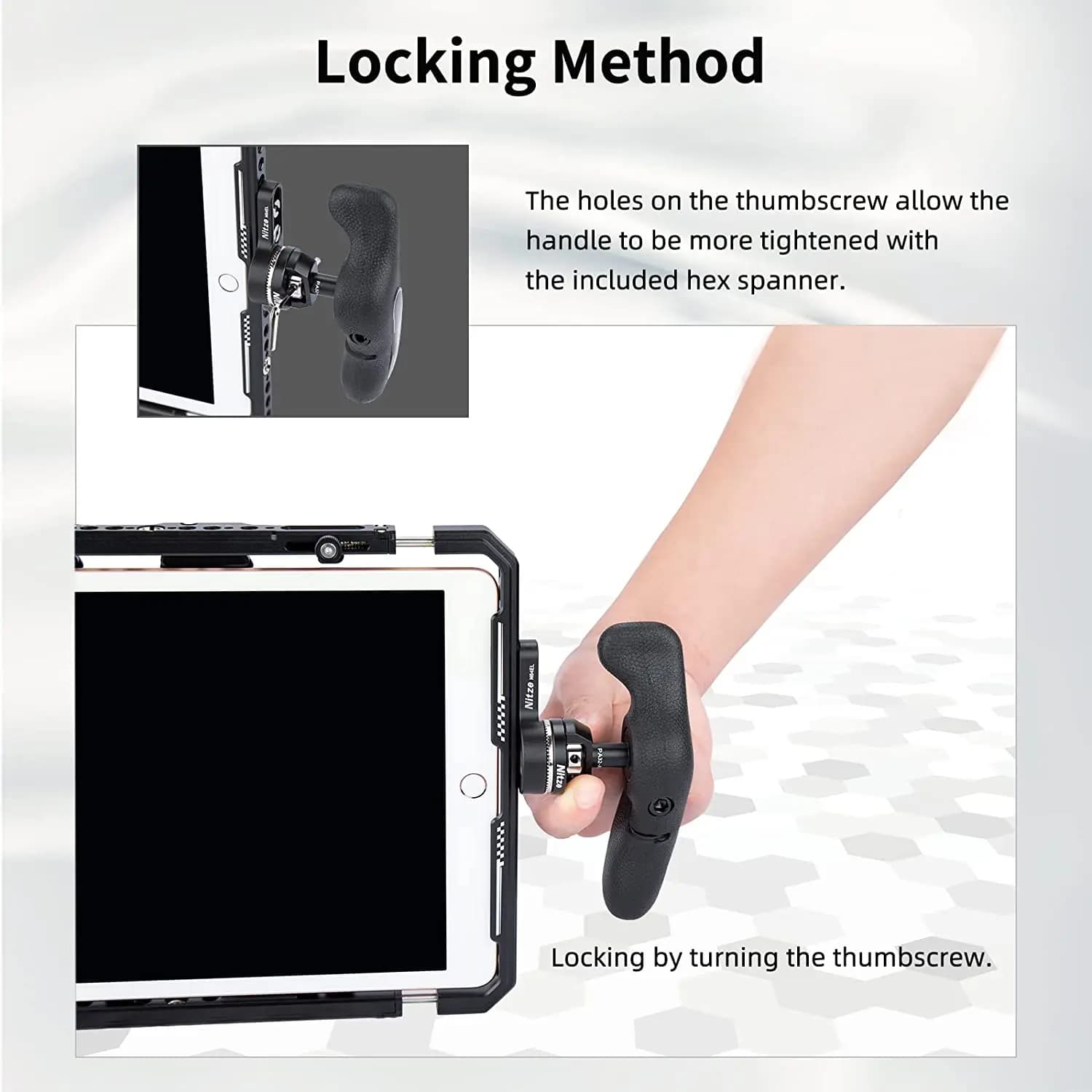 Nitze Left and Right Side Handle Kit with ARRI Rosette for Monitor Smartphone Camera Cages- PA32A