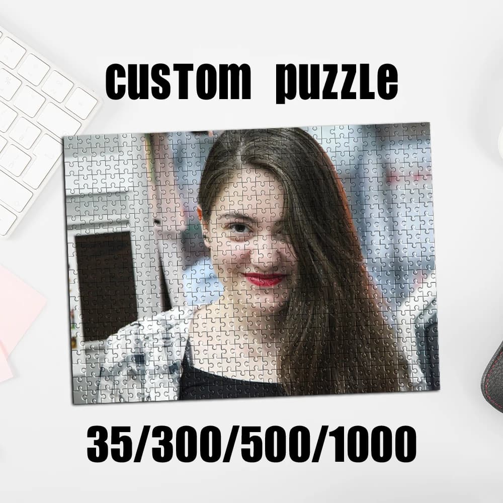 Puzzle personalizzato con foto da 35/300/500/1000 pezzi, regalo personalizzato per mamma e figlio, Natale, San Valentino, anniversario