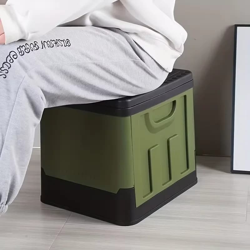 Contenitore Multifunzionale per Esterni, Toilette Pieghevole Portatile, WC d'Emergenza per Campeggio, Viaggi e Auto, Organizer Pieghevole