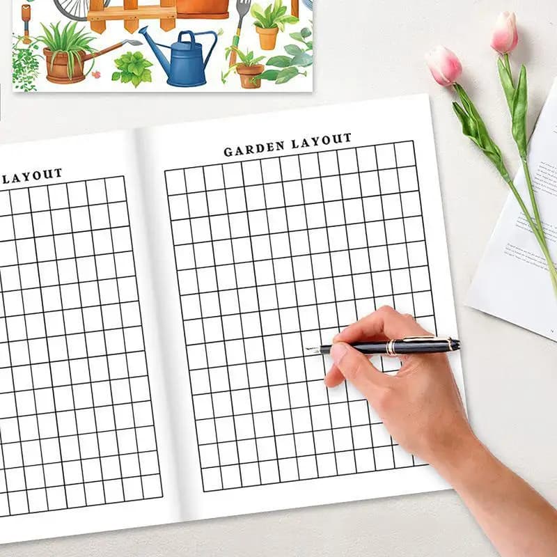 Planner da giardinaggio Libri da giardino completi per principianti Localizzatore per la cura delle piante da 12 mesi Notebook di pianificazione del giardinaggio per