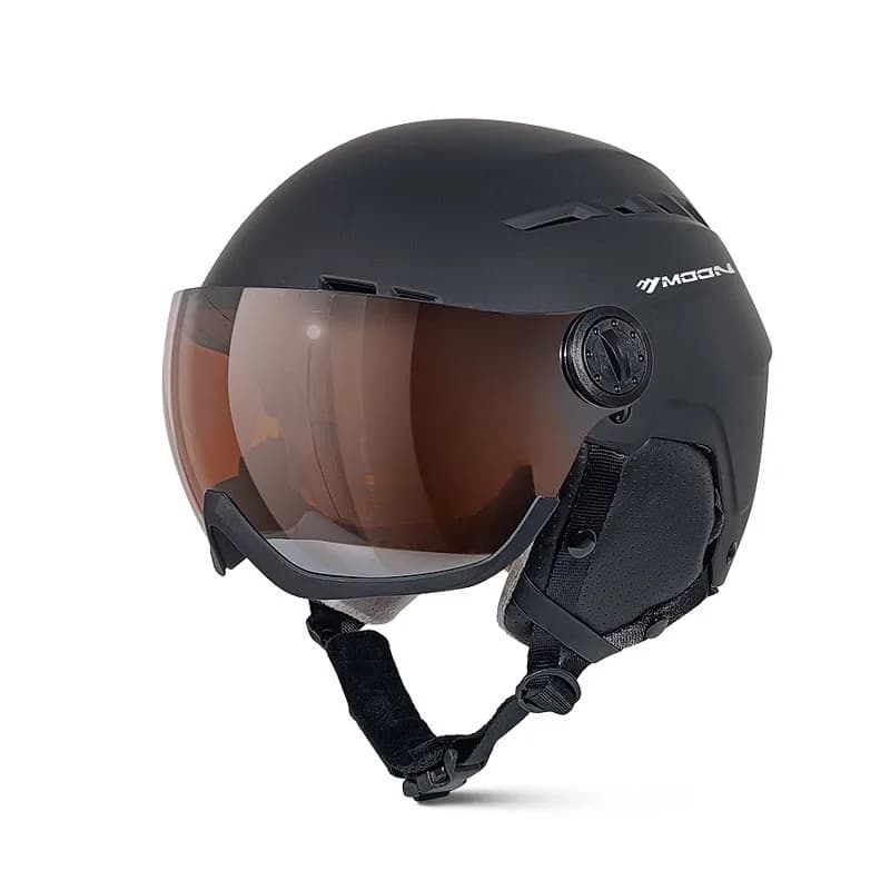Casco da sci professionale, forma della testa asiatica, occhiali da sci per uomo e donna, attrezzatura protettiva