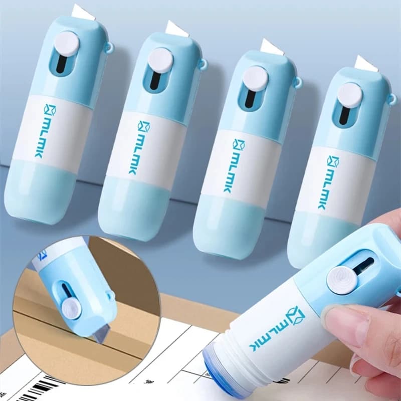 Protective Stamp for Personal Information with Retractable Bottle Openers and Liquid Thermal Card Corrector