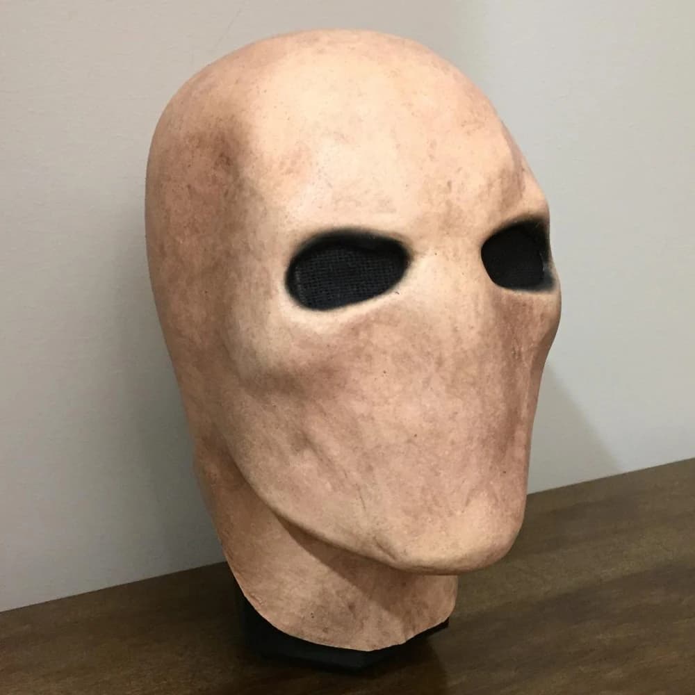 Mascaras Para Halloween Creepy Slenderman Mask Cospaly Horror Faceless Man Alien Skull Latex Helmet Carnival Dress Up Party