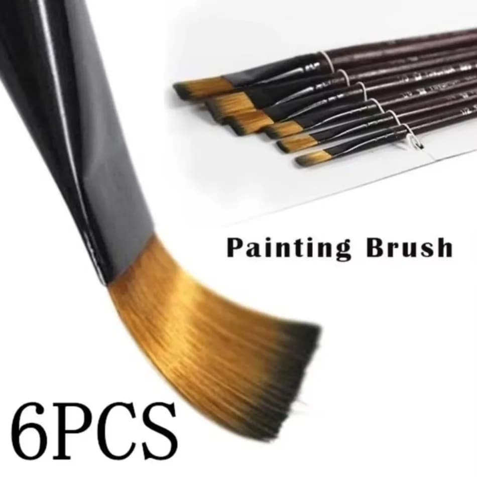 6 pezzi/set pennello per nail art pennello per sfumare sfumato pettine pennello per pizzo pittura floreale pennello per fototerapia strumento forniture d'arte