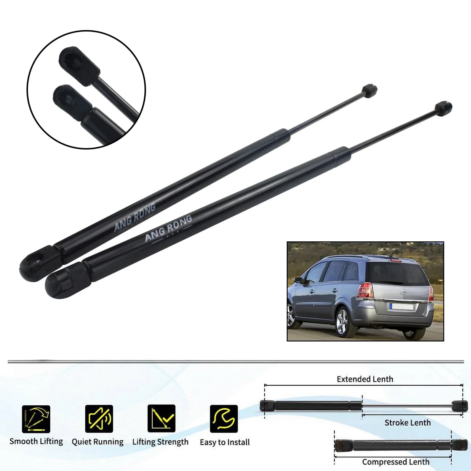 Molla sollevatore supporto bagagliaio montanti a gas per portellone posteriore 2X per Vauxhall Zafira A 1999-05