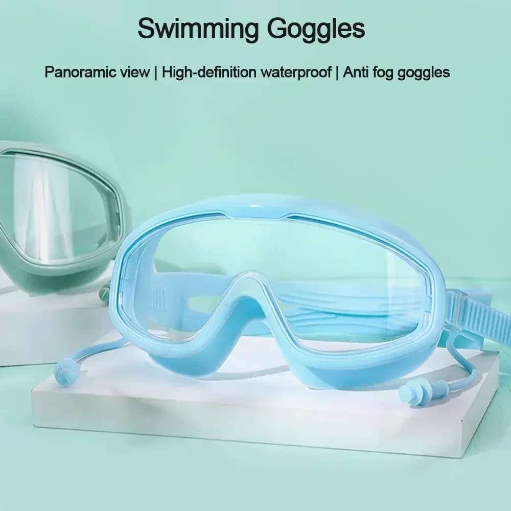 Outdoor swimming glasses Anti-snatch Swim glasses for scuba diving with ear plugs for young adults