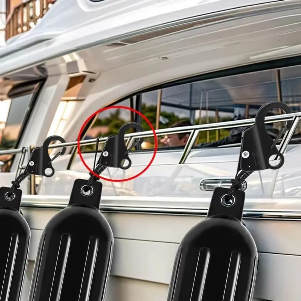 Stainless Steel Boat Clip 3/8 Inch 5/8 Inch Boat Anchor Hook Quick Threading Easy To Use Quick Release Bumper Yacht Fitting