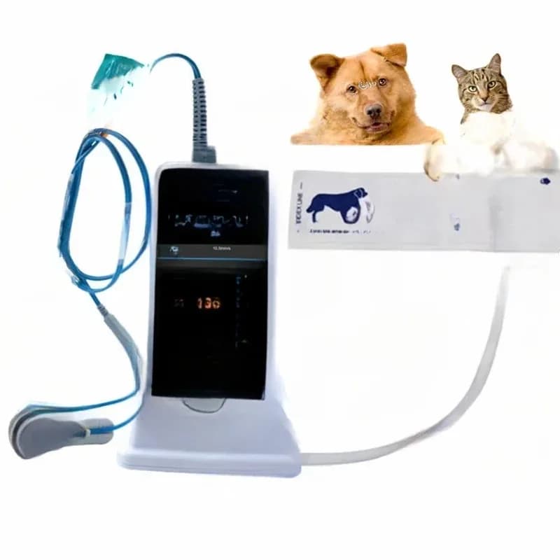Portable Screen Multiparametric Veterinary Animal Veterinary Oximeter Life Sign Monitor