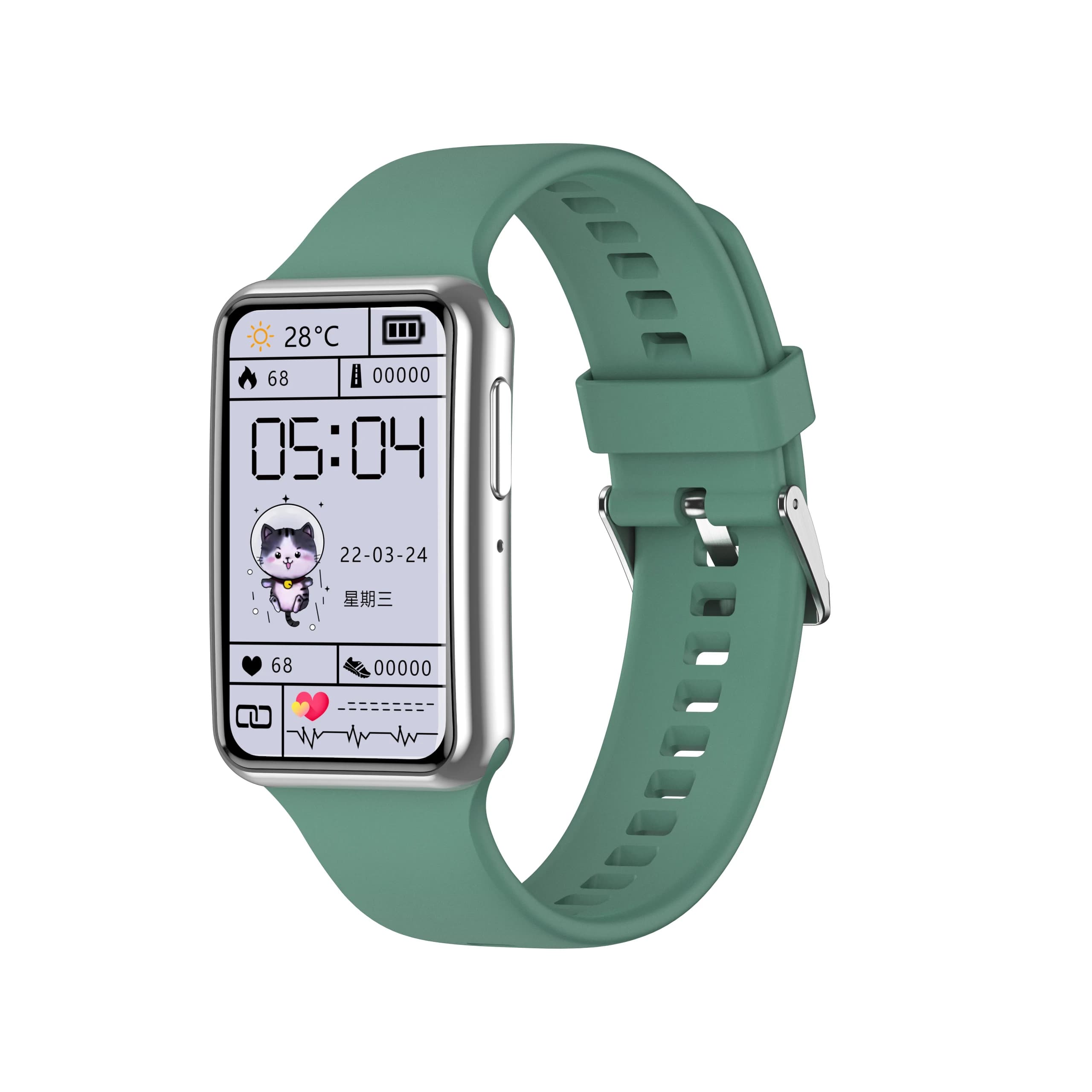 Smart Band da 1,47 Pollici con Chiamata BT, Monitoraggio Frequenza Cardiaca, Pressione Sanguigna, Fitness e Sport - Braccialetto Smartwatch