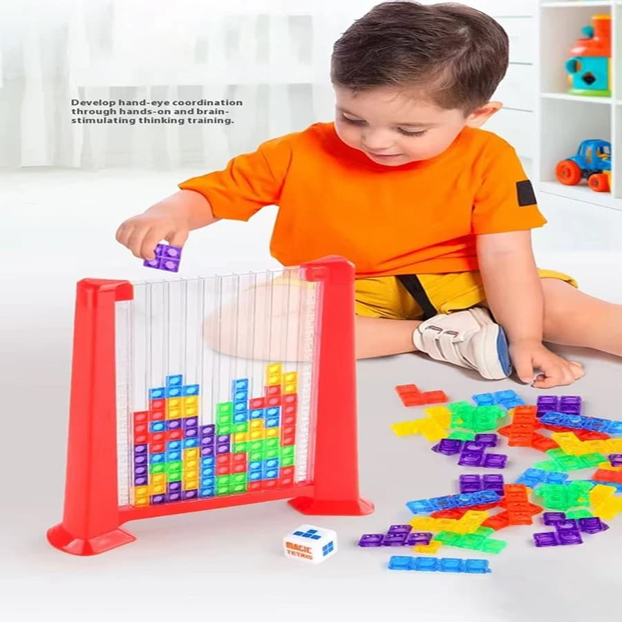 1 set-3D Tetris Giocattolo Mutated Quadrato Scatola Casuale Blocchi Puzzle Gioco Da Tavolo Giocattoli di Intelligenza Regalo di Giorno Dei Bambini Prima Educazione Giocattoli