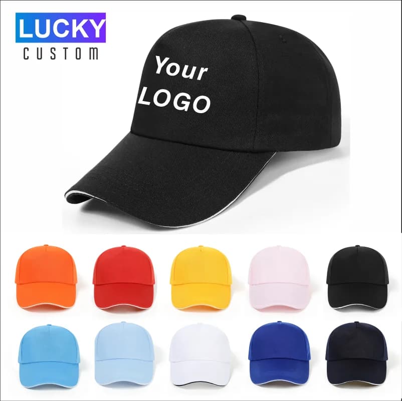 Cappello Stampa Logo Berretto da baseball Cappello da sole in tinta unita per uomo e donna Cappello casual Sport all'aria aperta Cappello hip-hop Cappello da golf Stampa gratuita