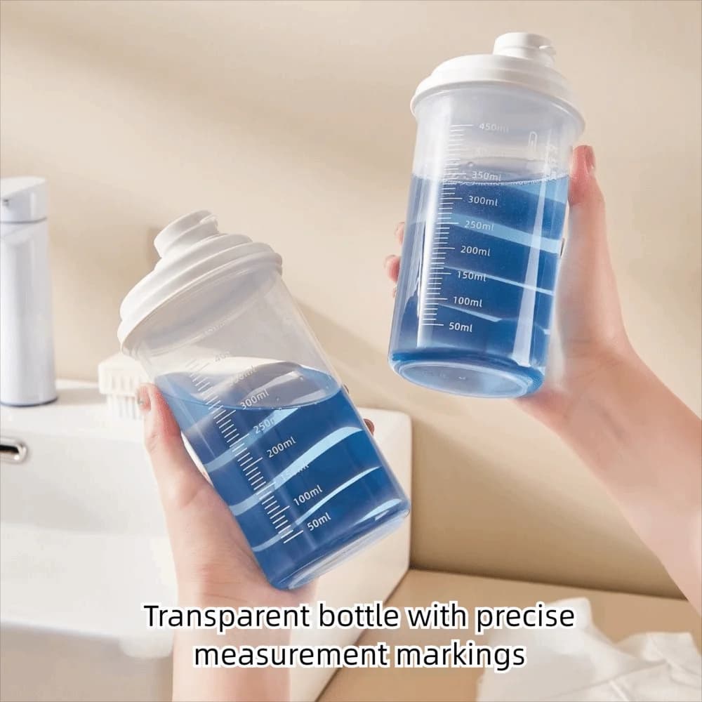New High Quality Transparent Laundry Detergent Dispenser Bottle Sealed Multipurpose Detergent Powder Tank with Measuring Cup
