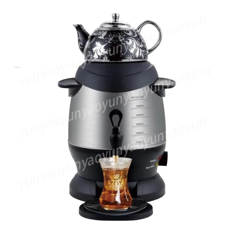 Electric Samovar White Ceramic Enamel Electric Kettle Water Kettle Thermostat Samovar Tea Maker