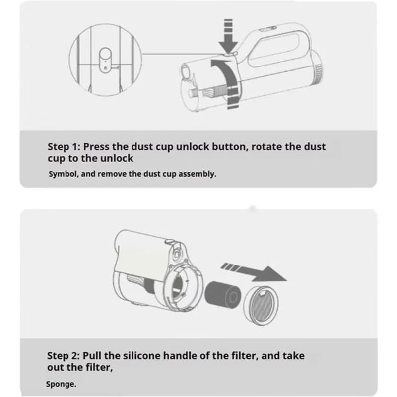 N95R For MIJIA Car Vacuum Cleaner Accessories Kit, Filter Sponge MJXCQ01QW, Filter Cartridge, Filter Pad Replacement, 1 Set