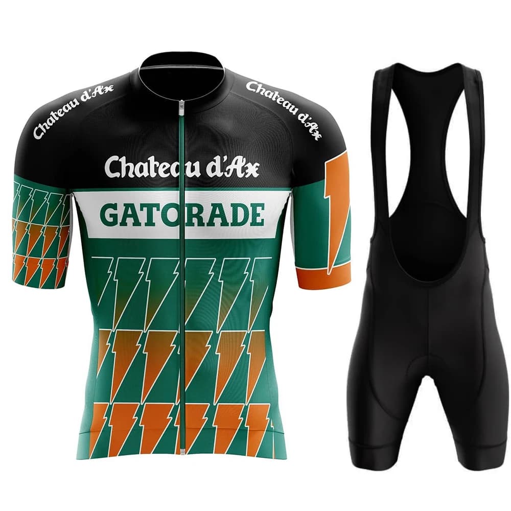 Sporty suit for men: Cycling jersey and trousers with Long upholstery for Mountain Bike, Activities