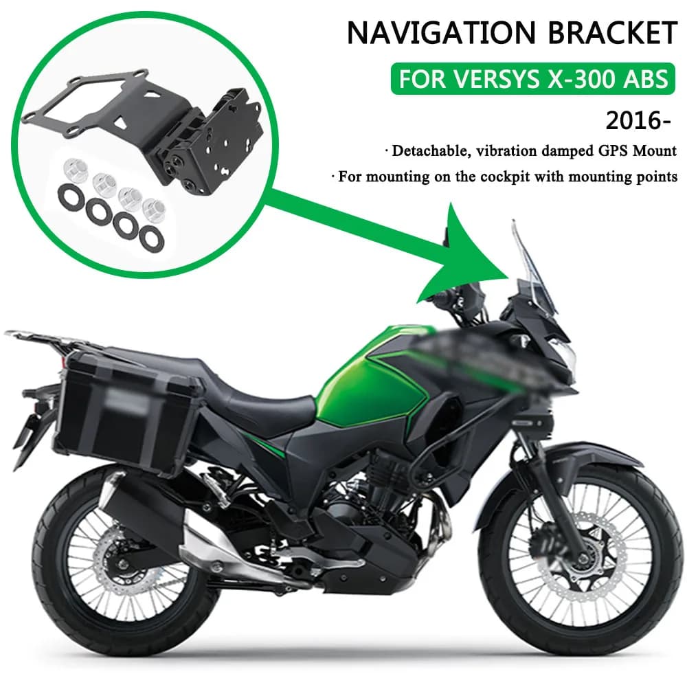 NUOVO Supporto per staffa di navigazione Supporto GPS per smartphone per KAWASAKI VERSYS X300 Versys X-300 2016 - 2021 Accessori moto